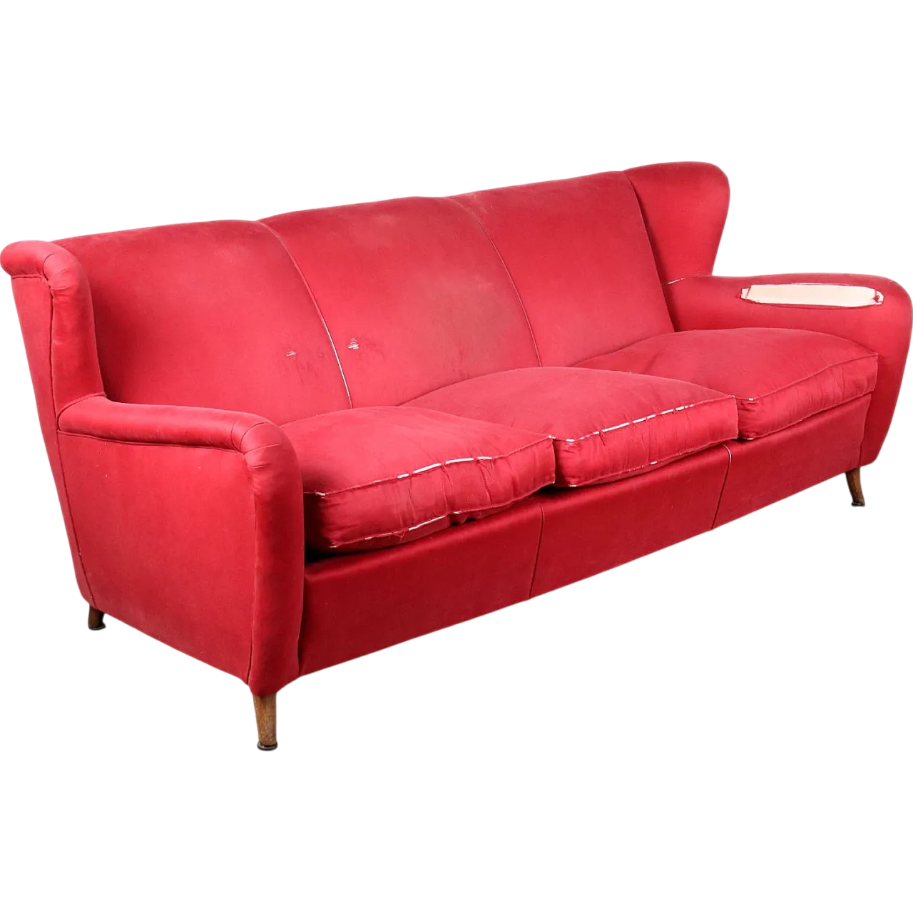 Divano in tessuto, anni '50 11