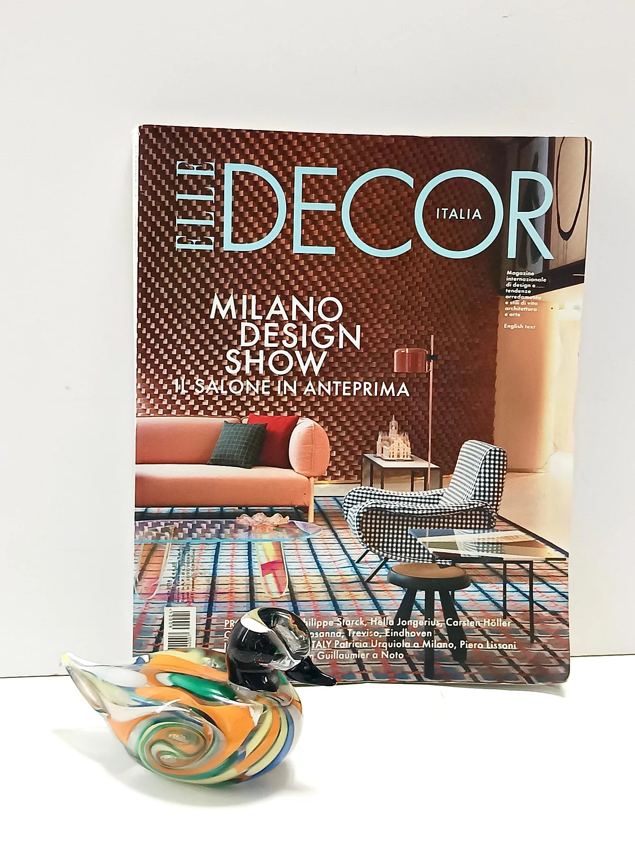 Polychrome Murano Glass Duck, Italy 1980s 3