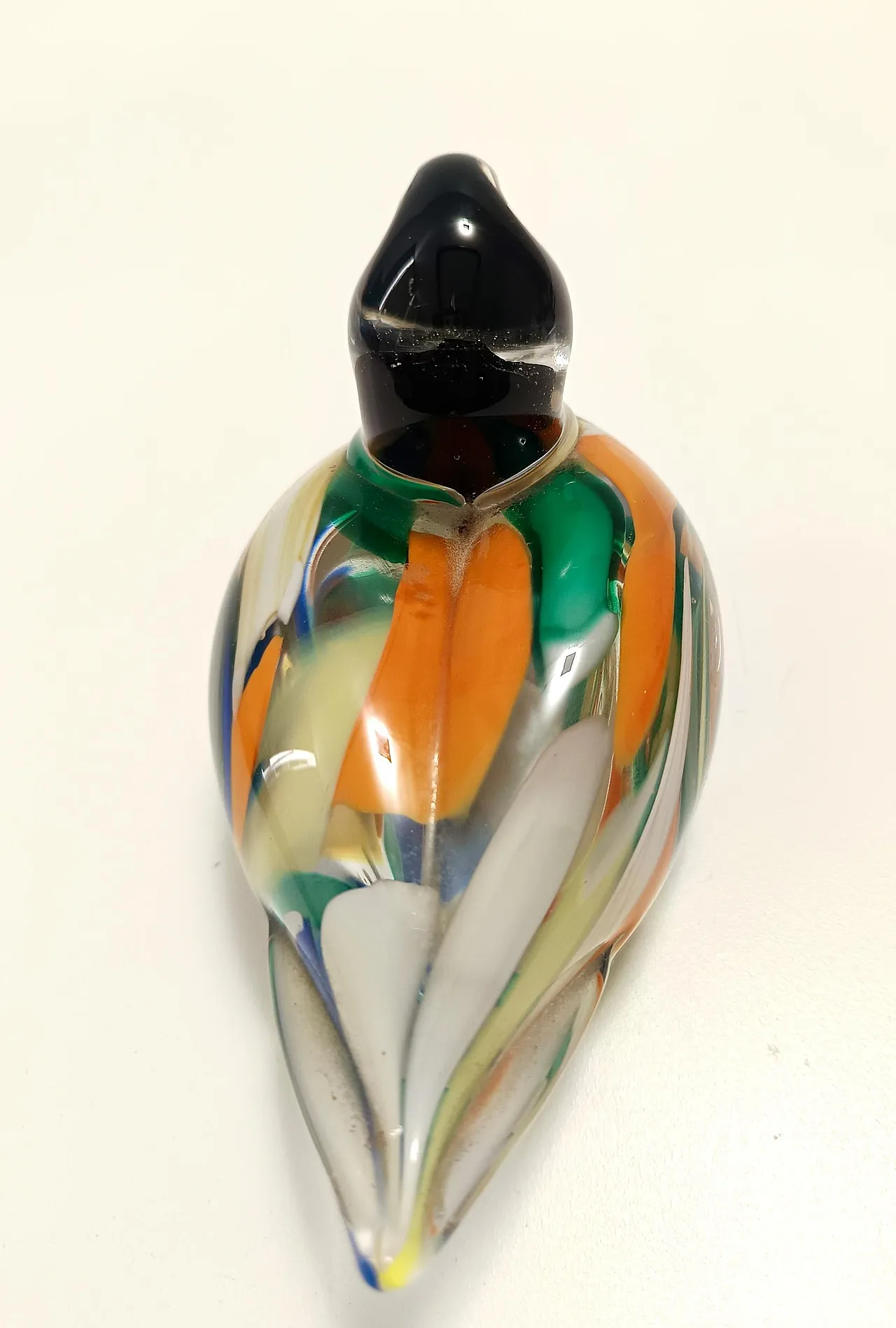 Polychrome Murano Glass Duck, Italy 1980s 8