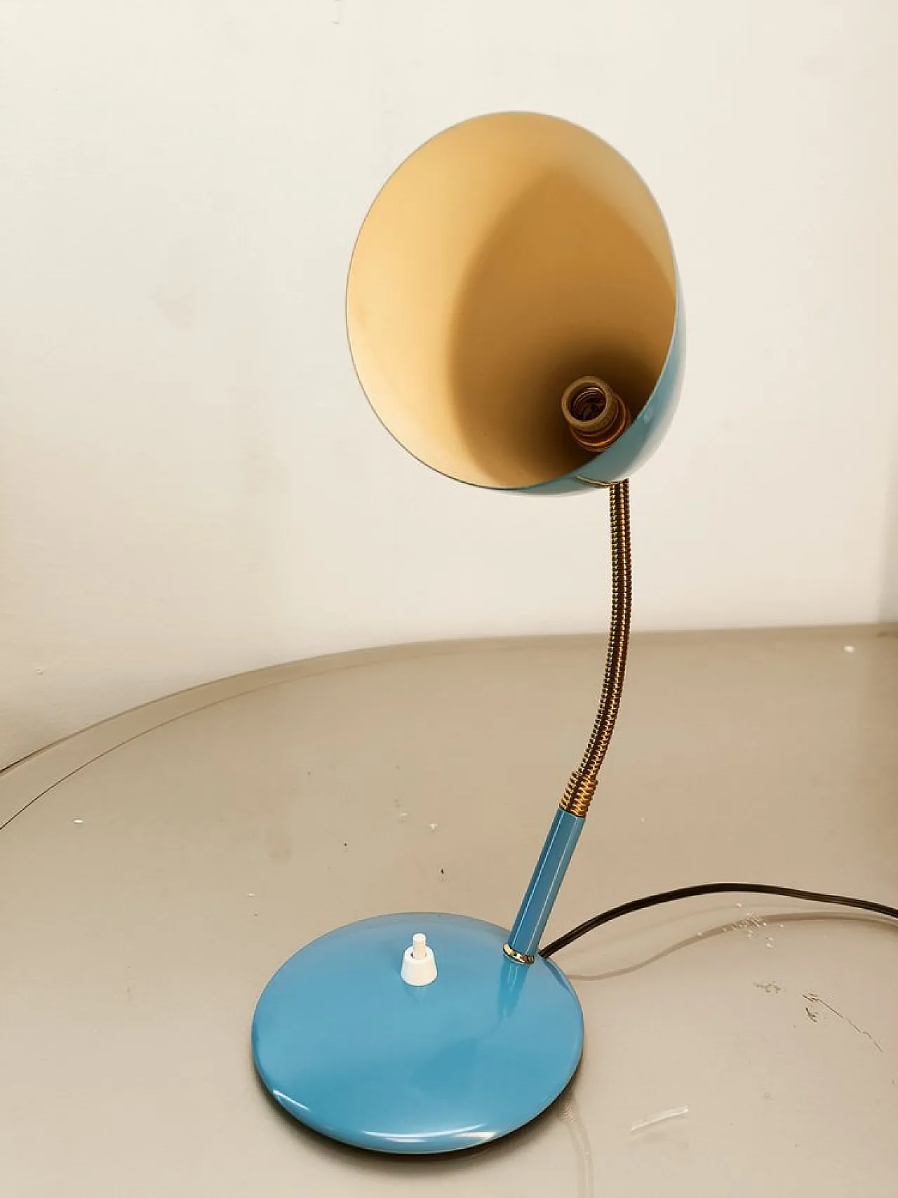 Lampada da tavolo regolabile blu, 1960s 6