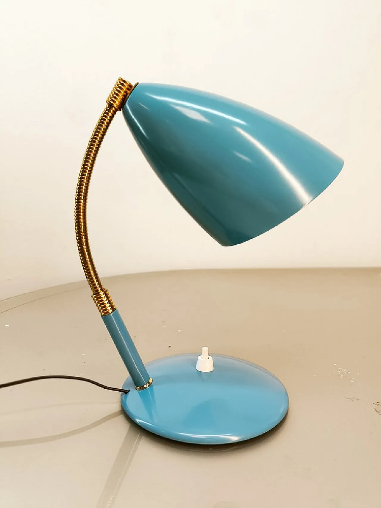 Lampada da tavolo regolabile blu, 1960s 7