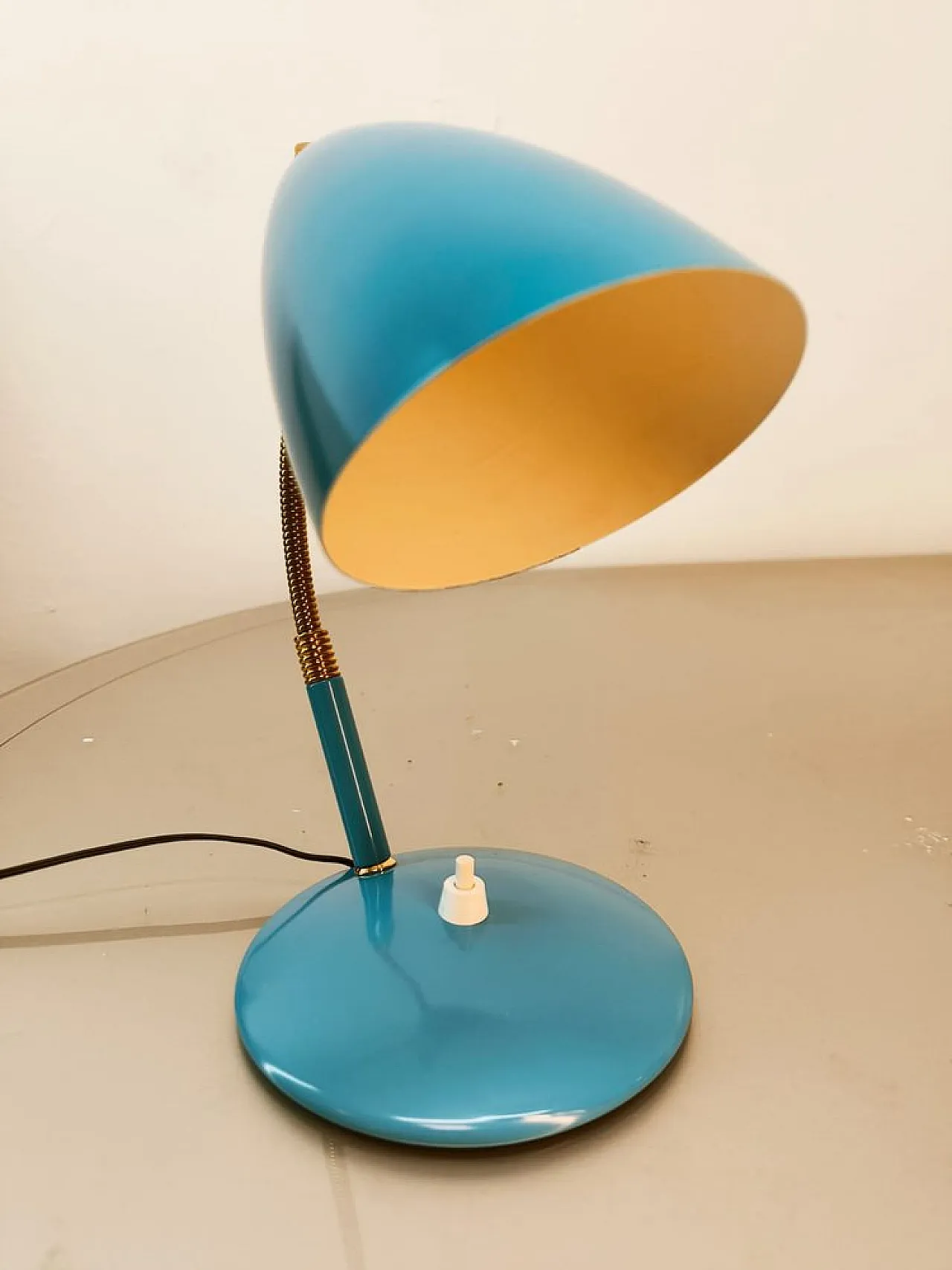 Lampada da tavolo regolabile blu, 1960s 13
