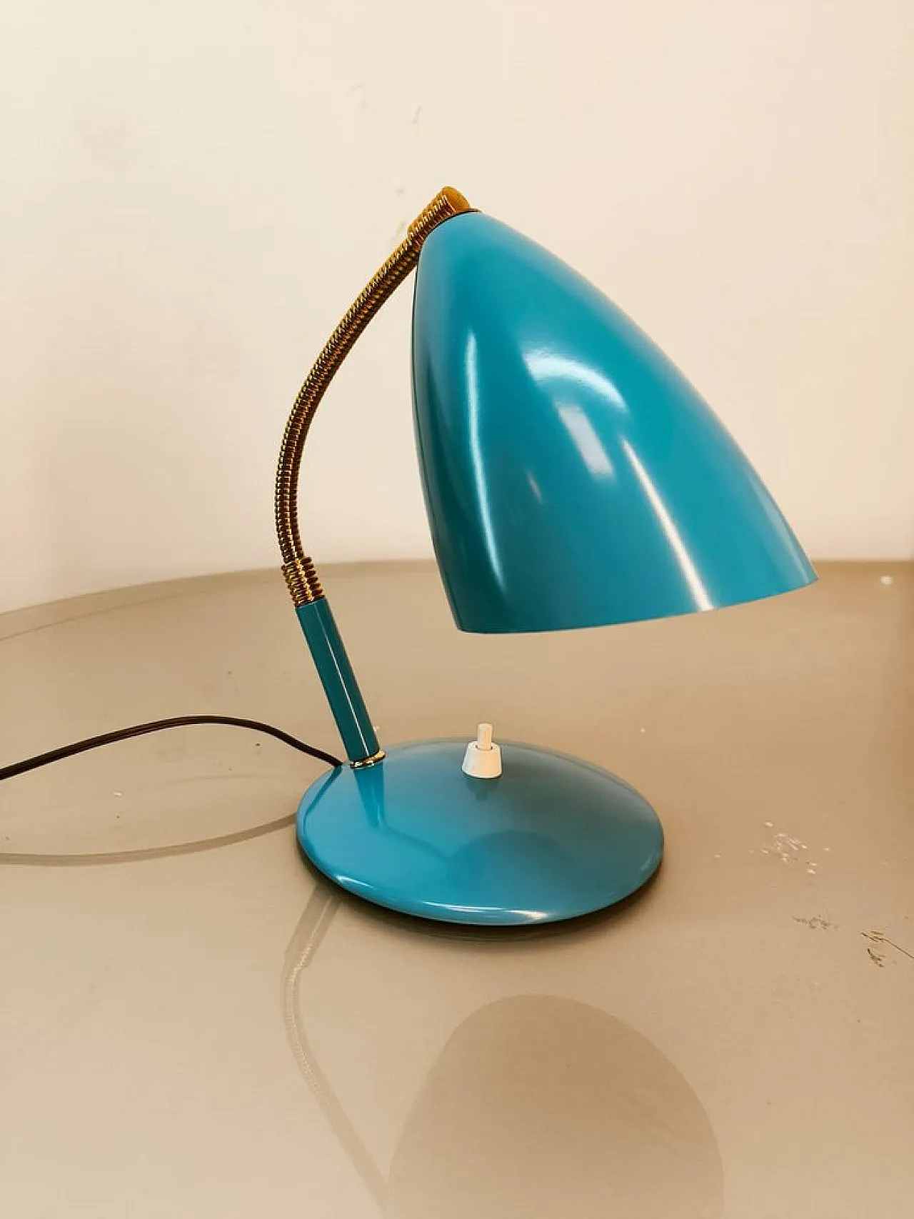 Lampada da tavolo regolabile blu, 1960s 14