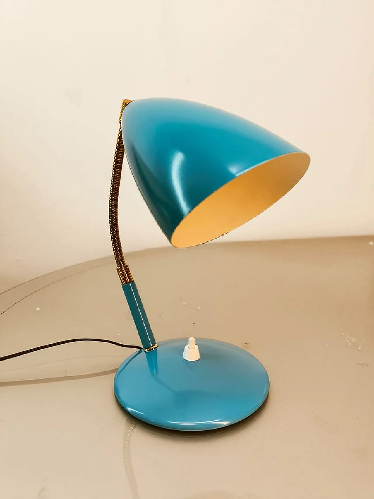 Lampada da tavolo regolabile blu, 1960s 15