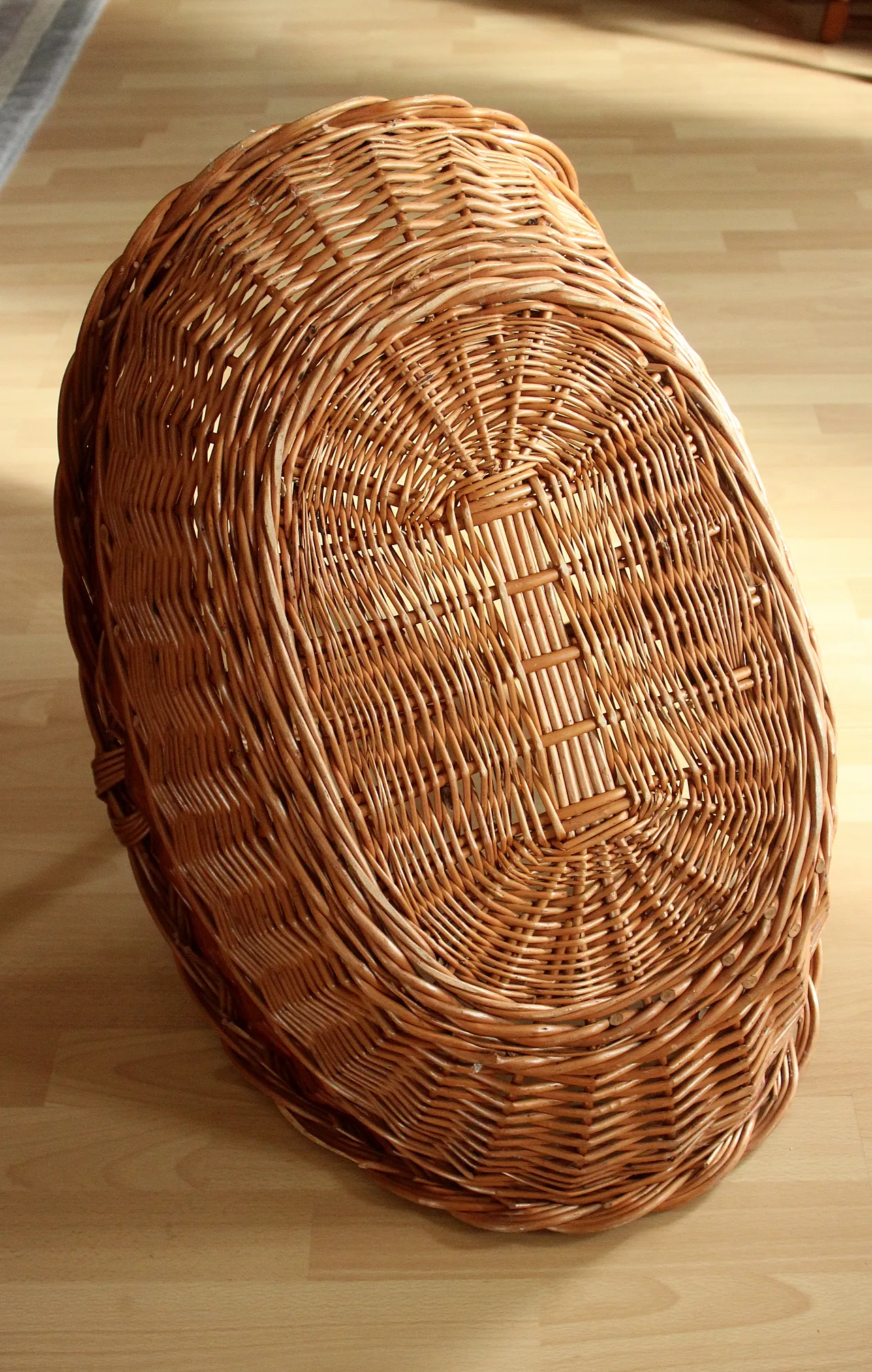 Handmade solid wicker braided firewood basket, 8