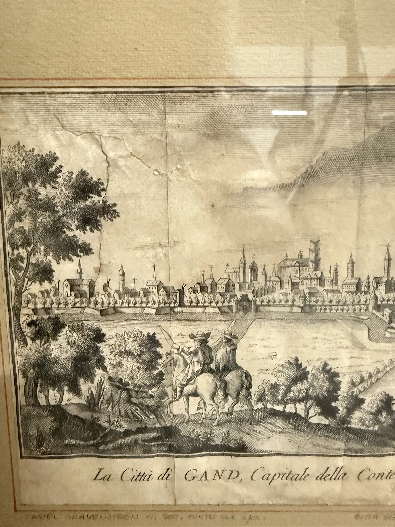 Incisioni con città Gand e Treveri, '800 6