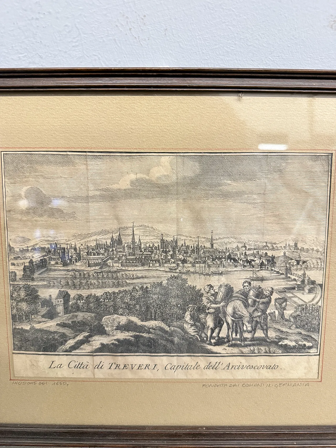 Incisioni con città Gand e Treveri, '800 8