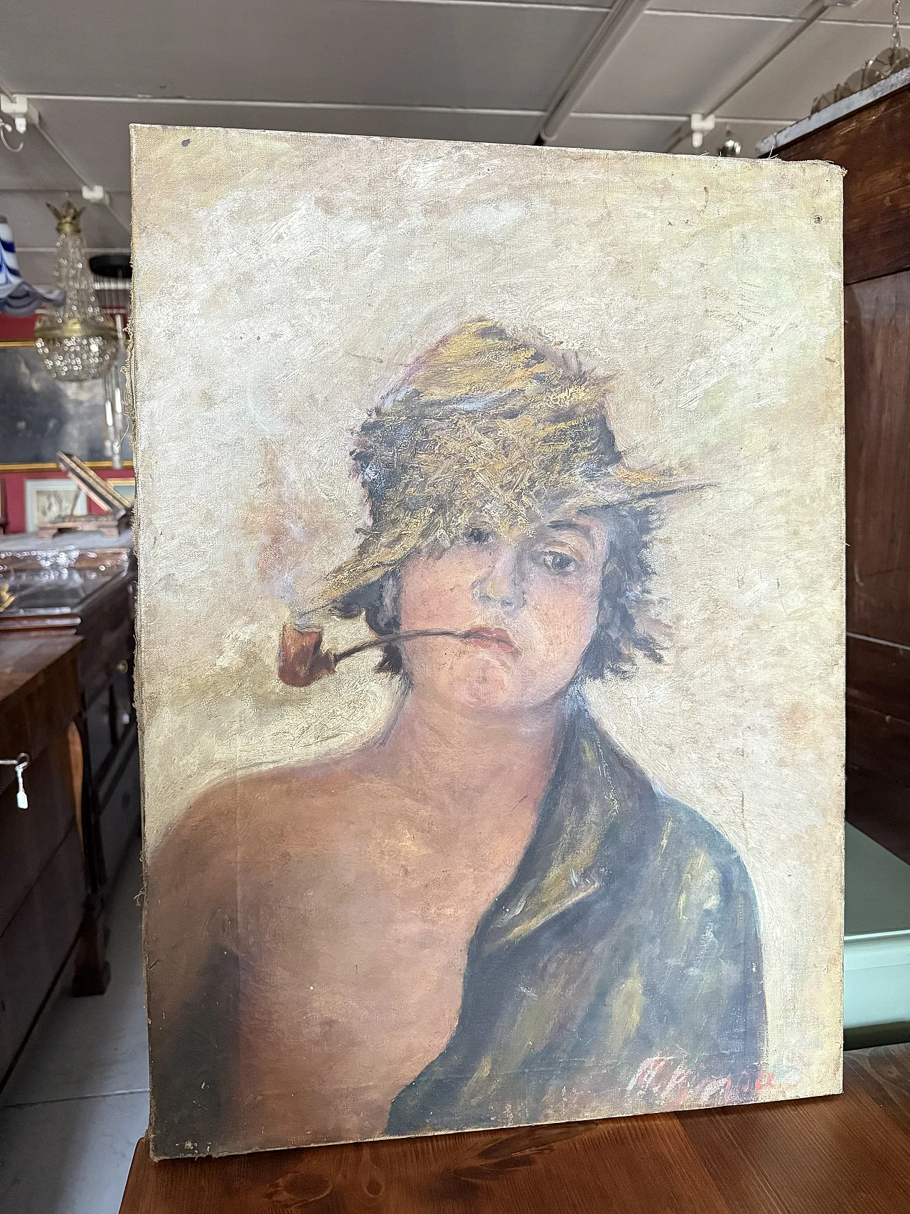 Scugnizzo napoletano, olio su tela, fine '800 3