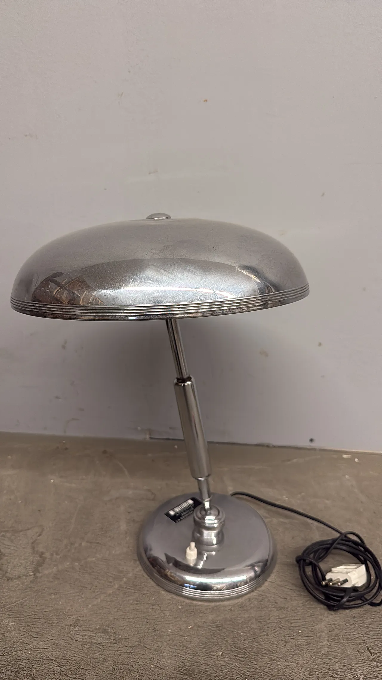 Lampada in ottone nichelato Giovanni Michelucci per Lariolux. anni '50 2