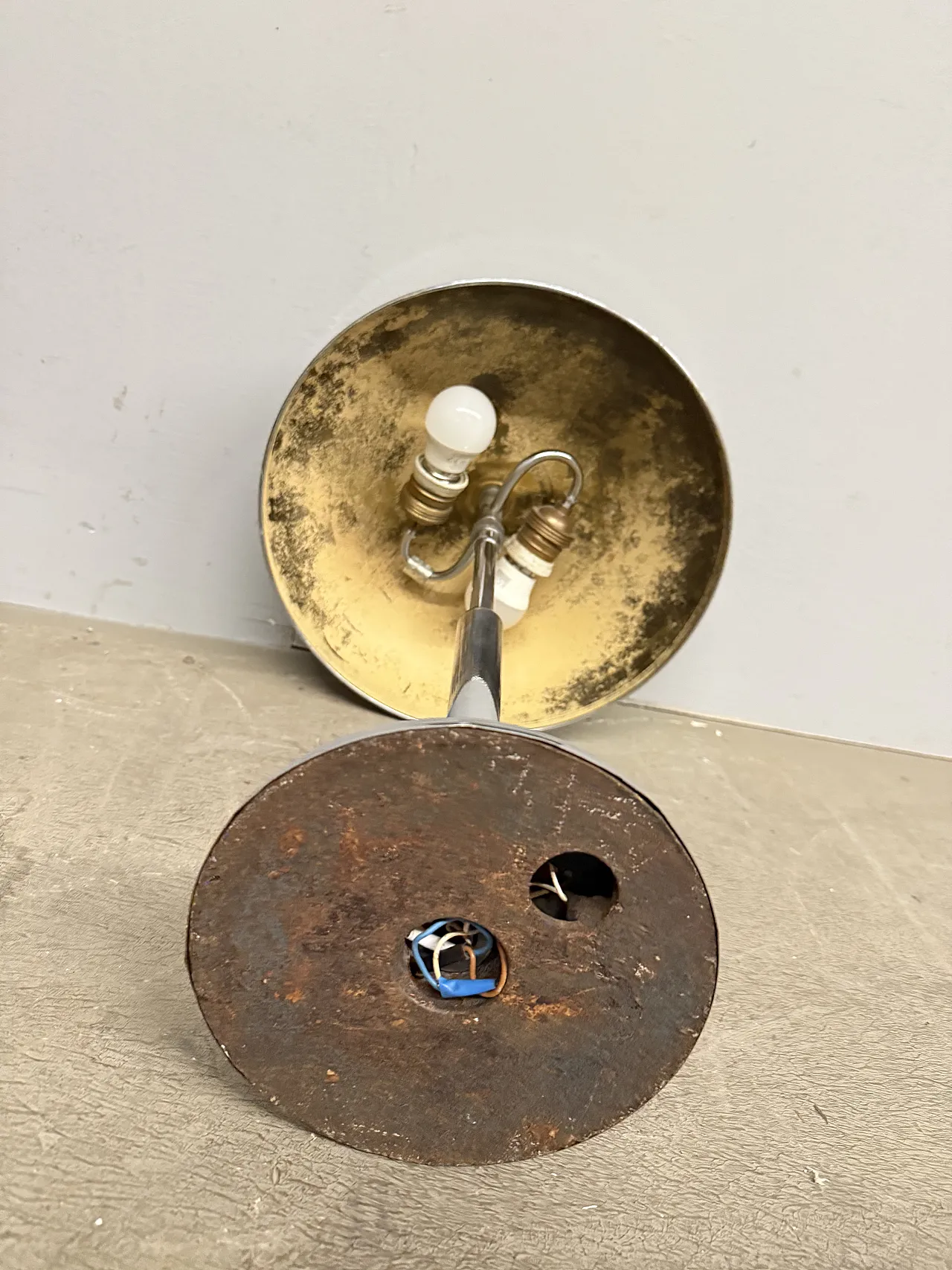 Lampada in ottone nichelato Giovanni Michelucci per Lariolux. anni '50 4