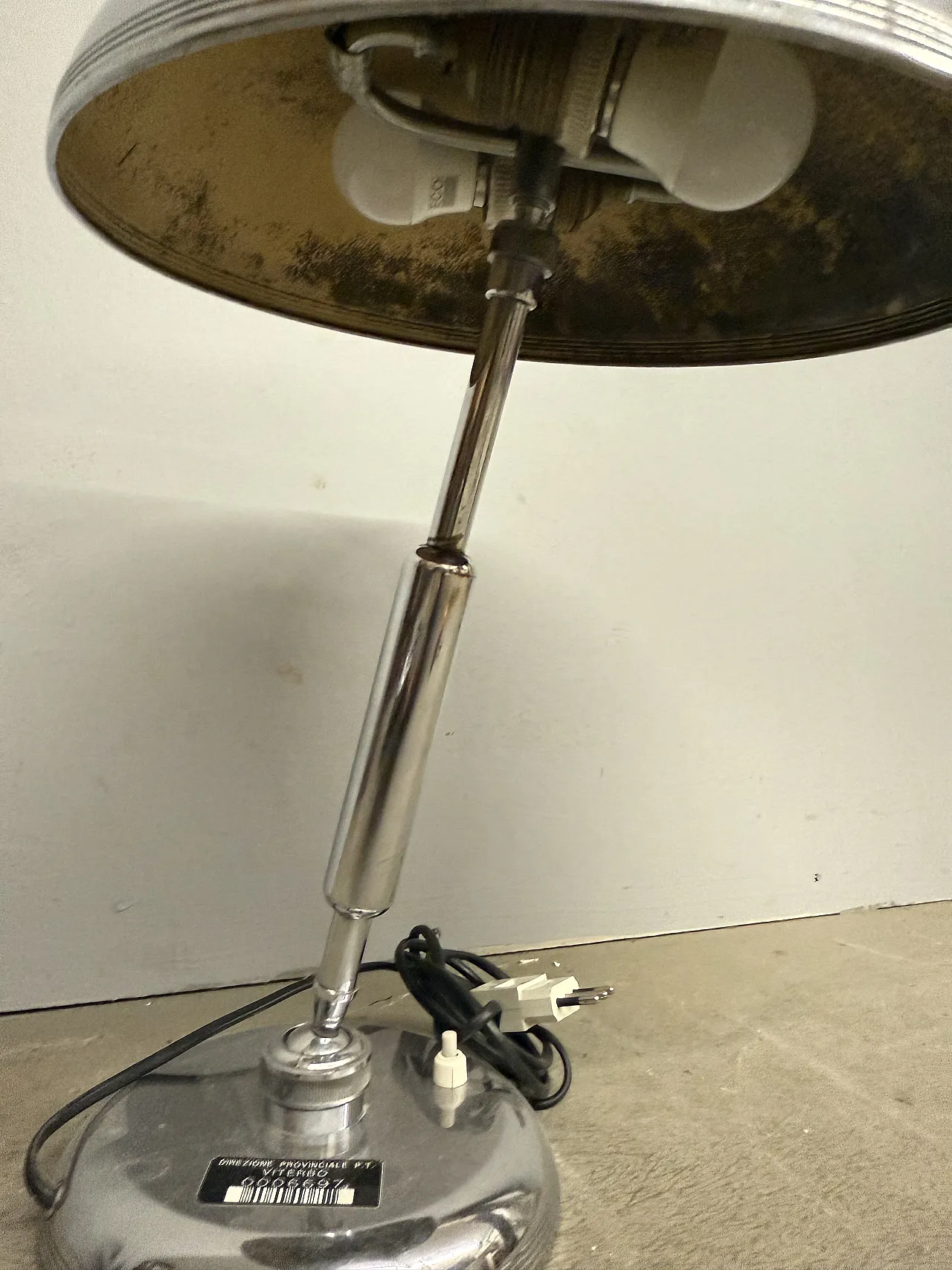 Lampada in ottone nichelato Giovanni Michelucci per Lariolux. anni '50 6