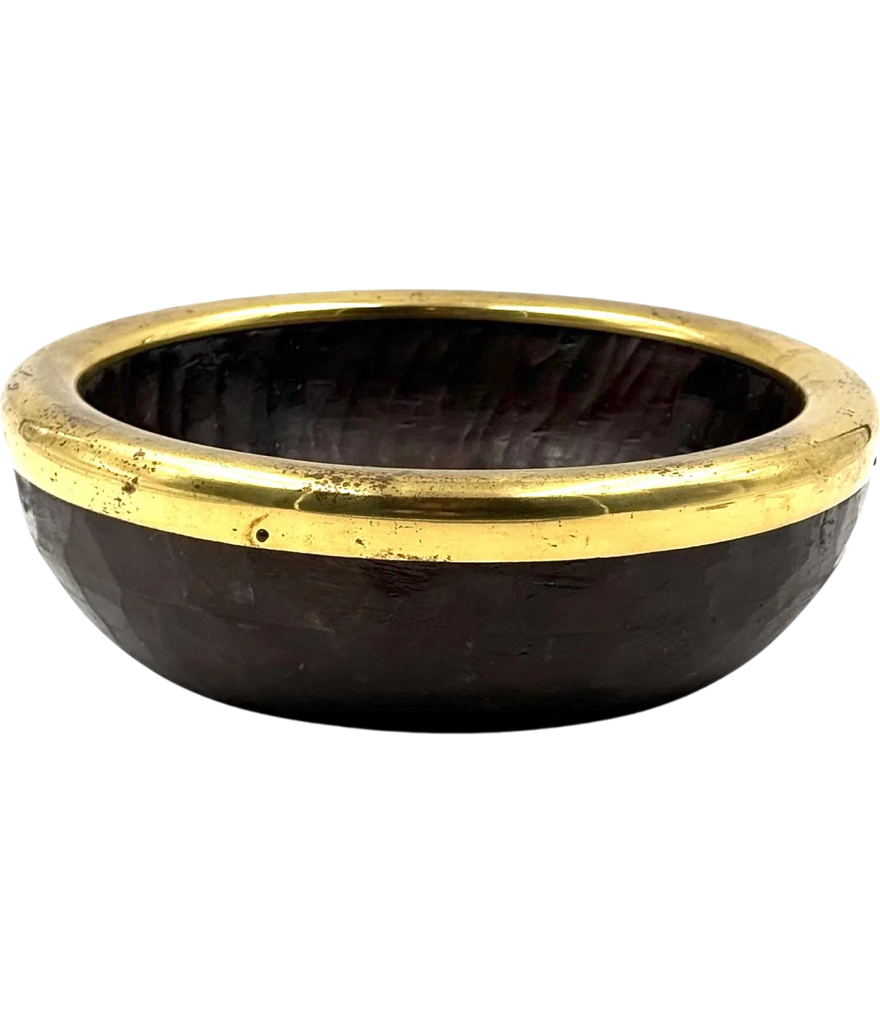 Ciotola in ottone e legno, 1970 12