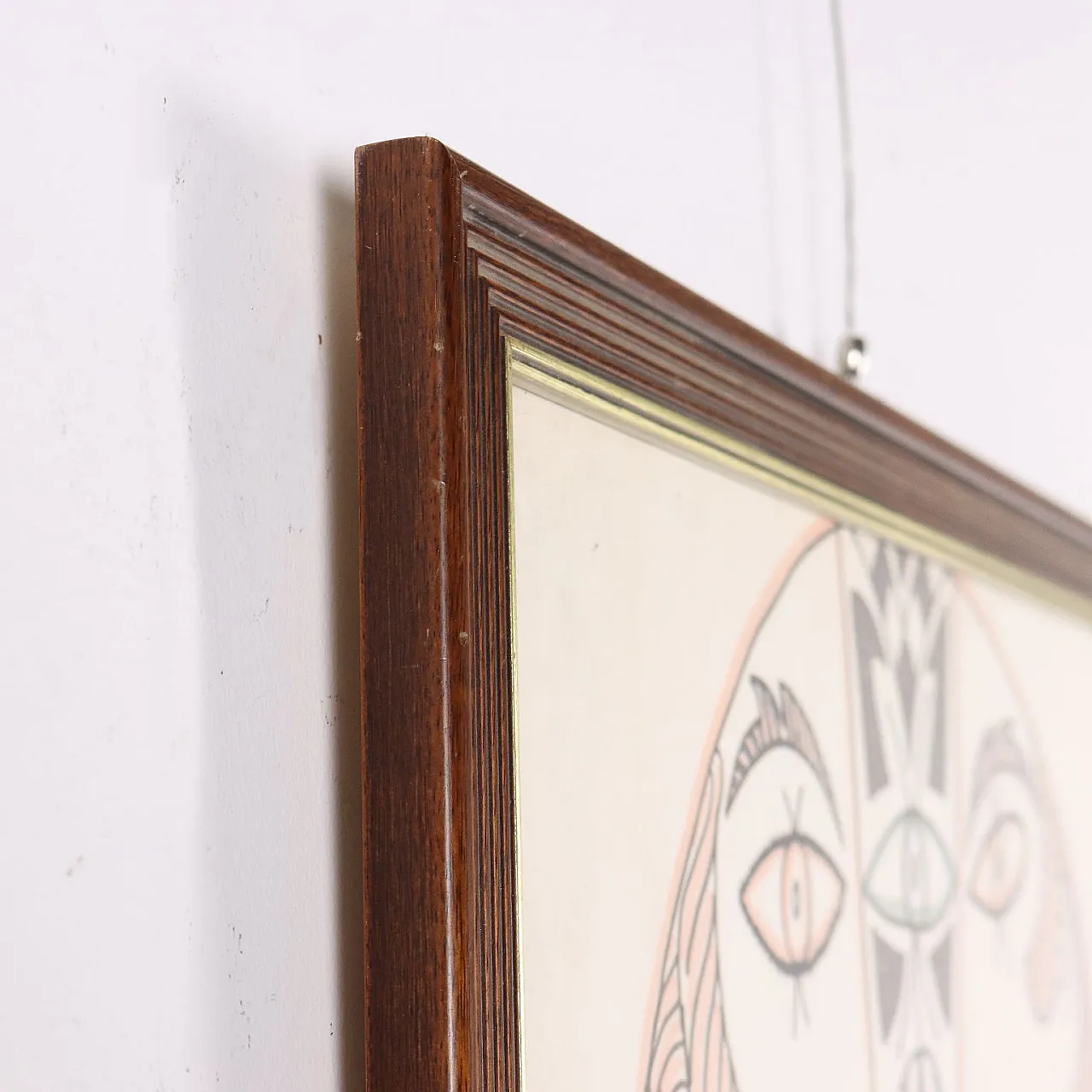 Jean Cocteau, Vis à Vis, mixed media drawing signed, 1963 9