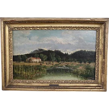 Olio su tela, firmato, '800