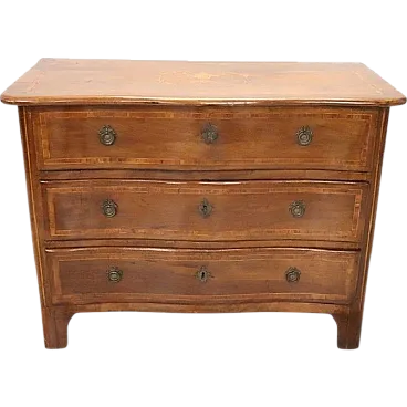 Cassettone in noce intarsiato, '700