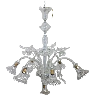 Lampadario in vetro di Murano, anni '80