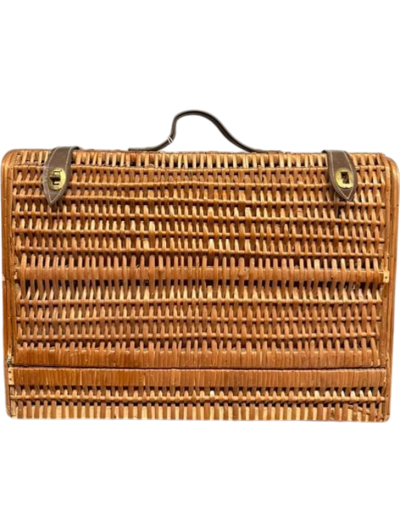 Old suitcase wicker, 50s 10