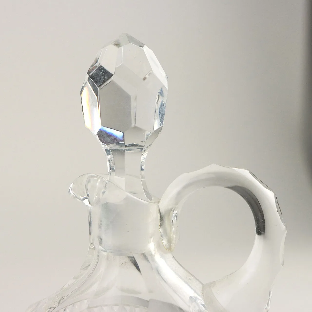 Oliera in argento e cristallo con greche di R. Miracoli, anni '50 5