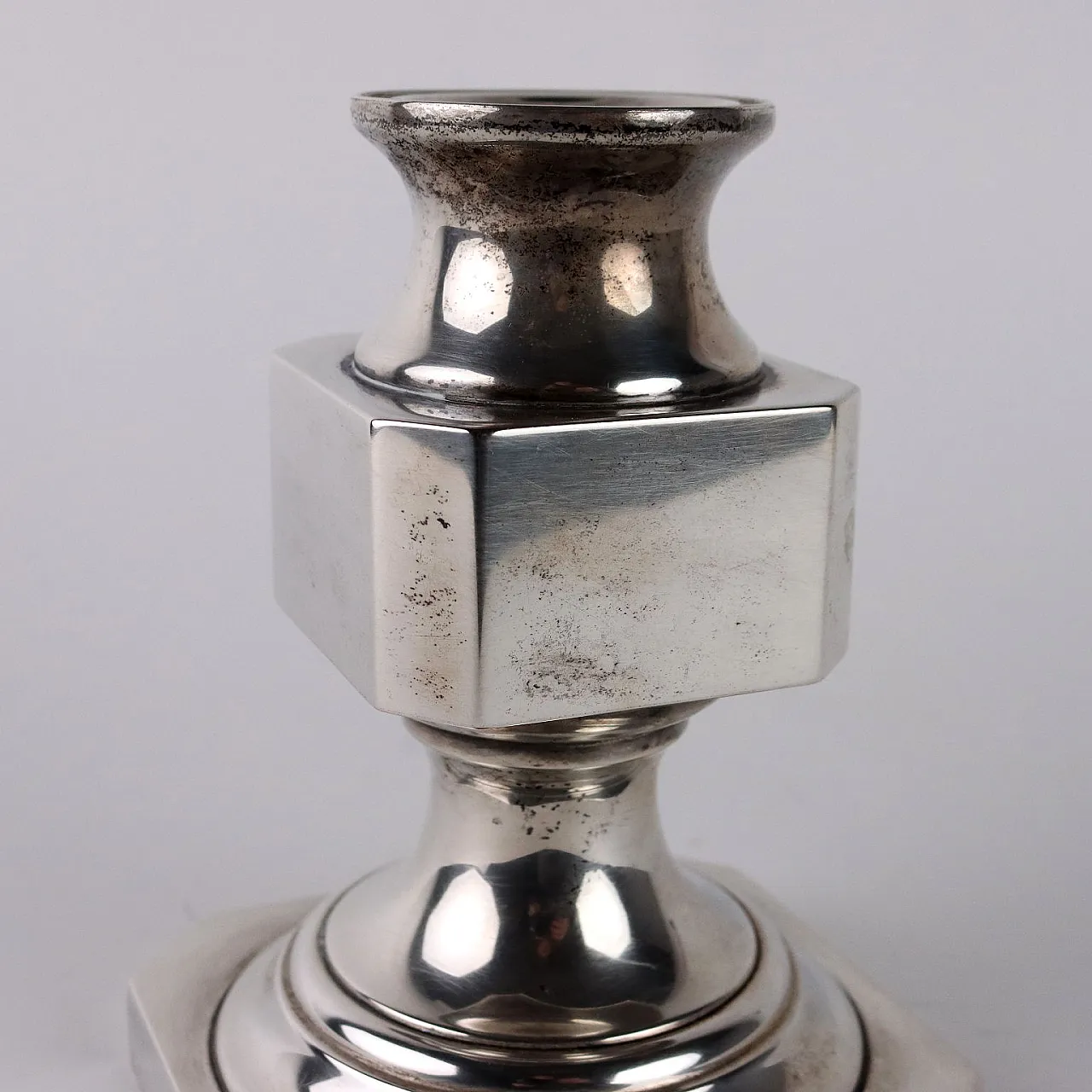 Silver candle holder by Calderoni, 20th century 6
