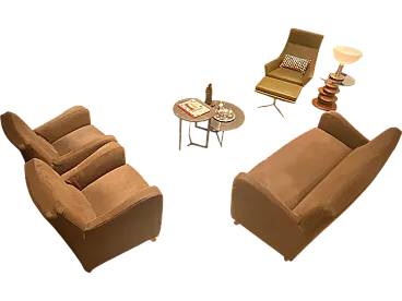 Divano e due poltrone Mobil Girgi modello Alice, 1980