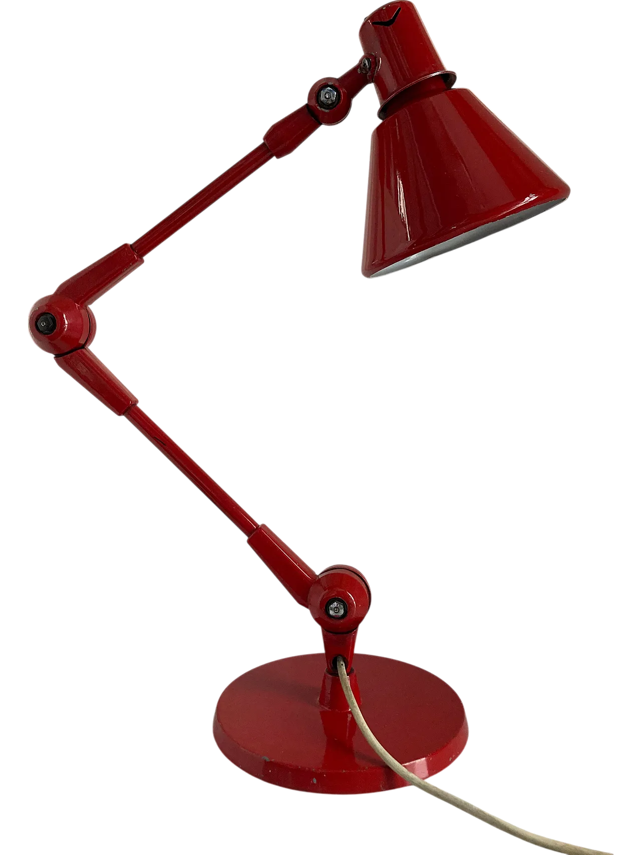 Lampada da scrivania rossa, anni '70 9
