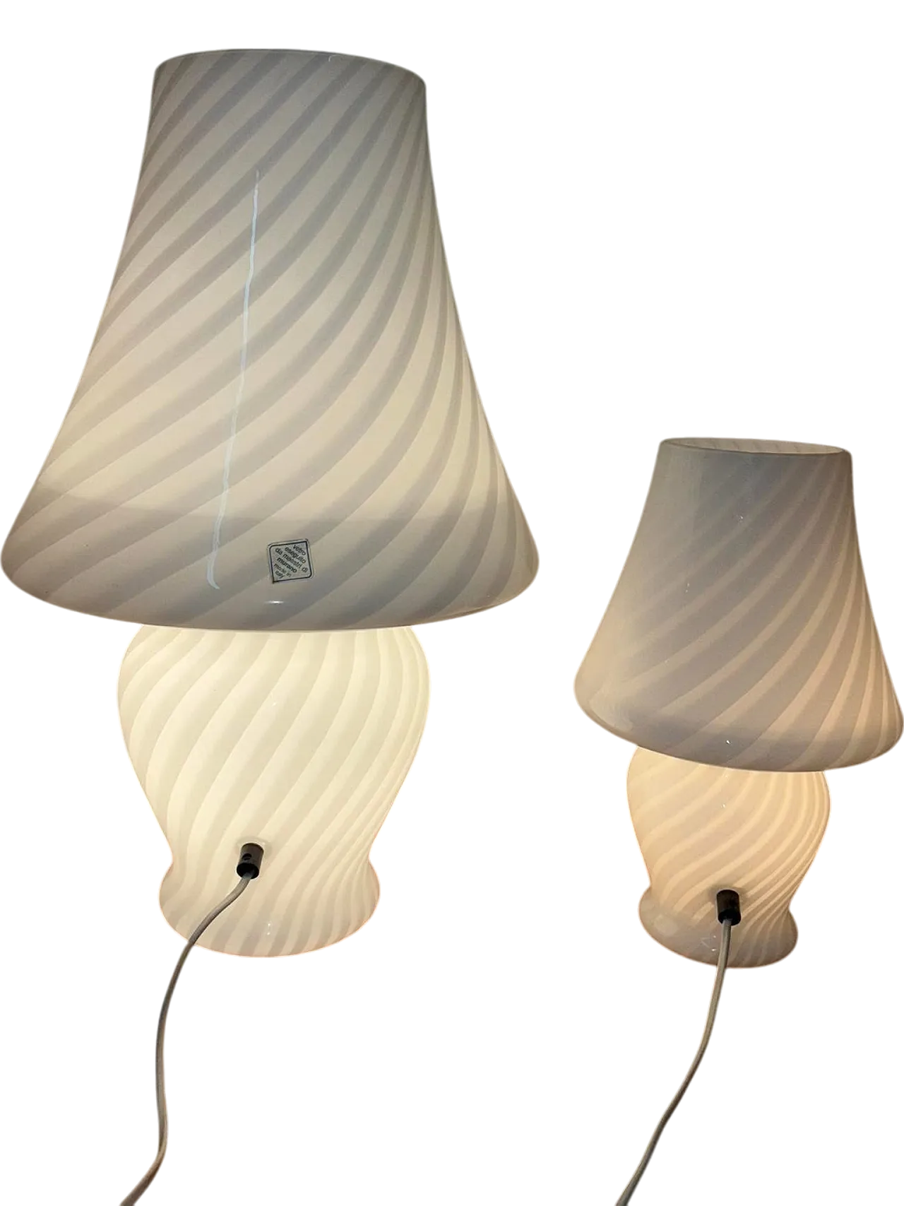 Coppia lampade vetro di Murano, anni '70 16