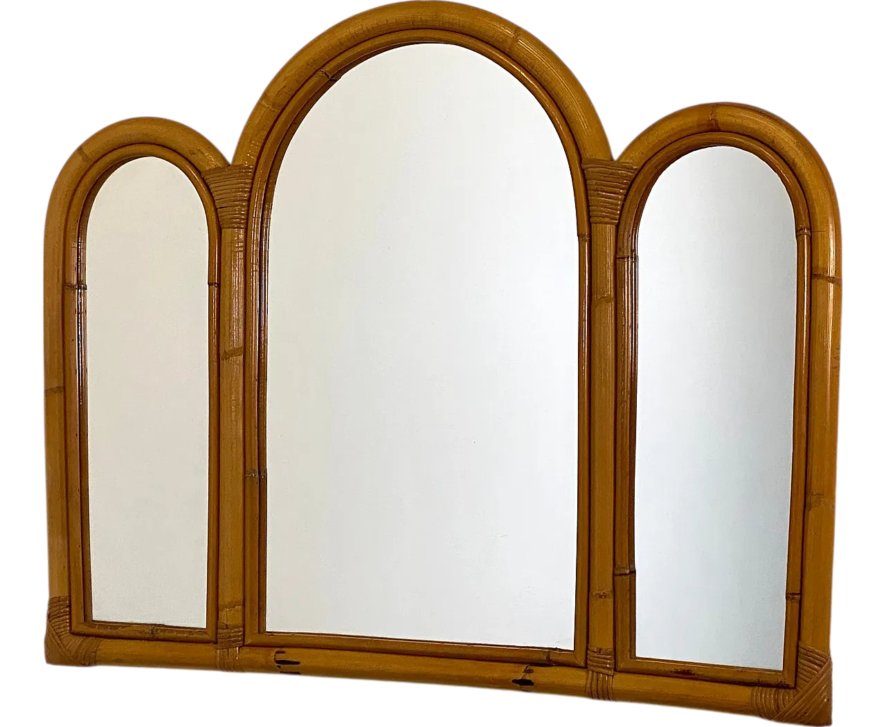 Specchio in bambù, anni '70 10