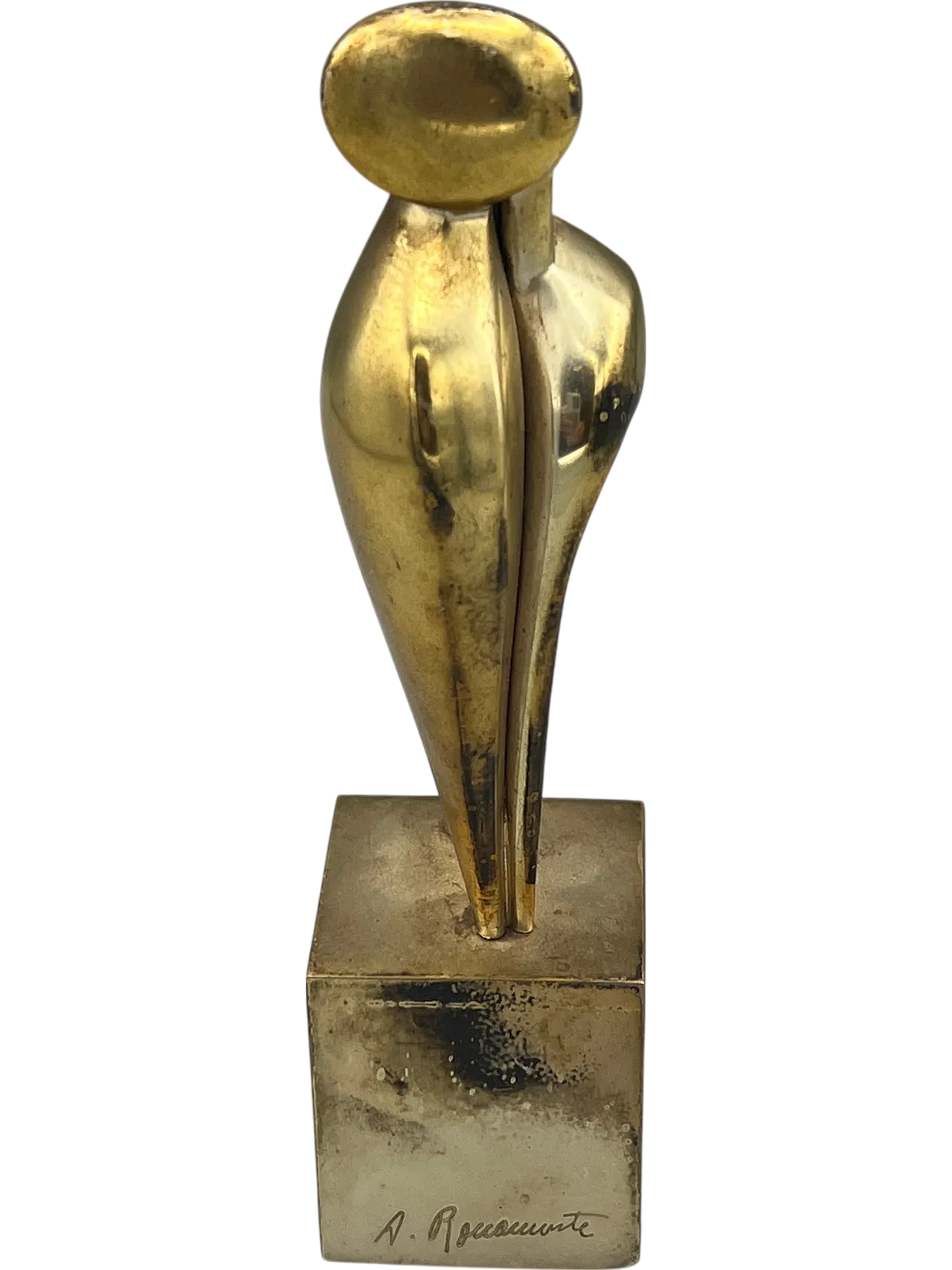 Amelio Roccamonte Sculpture in silver metal. 70s 7