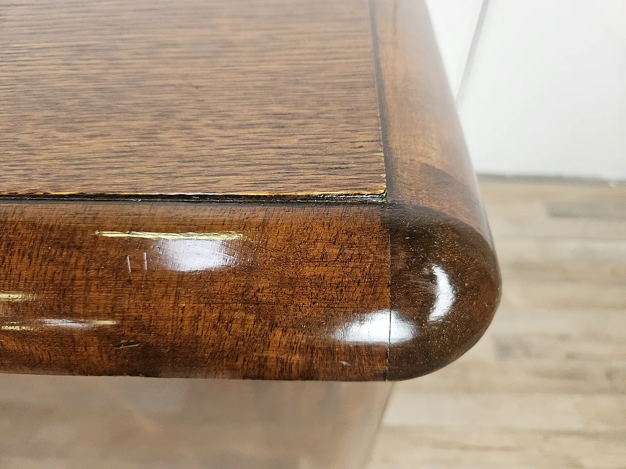 Open desk Art Decò in oak with drawers, 1930 11