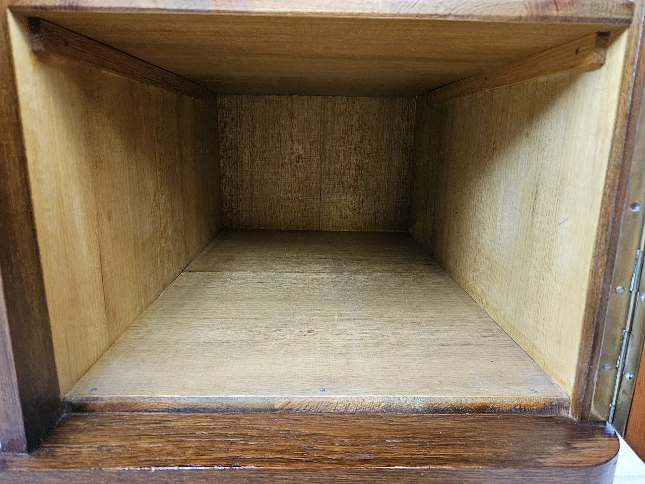 Open desk Art Decò in oak with drawers, 1930 19