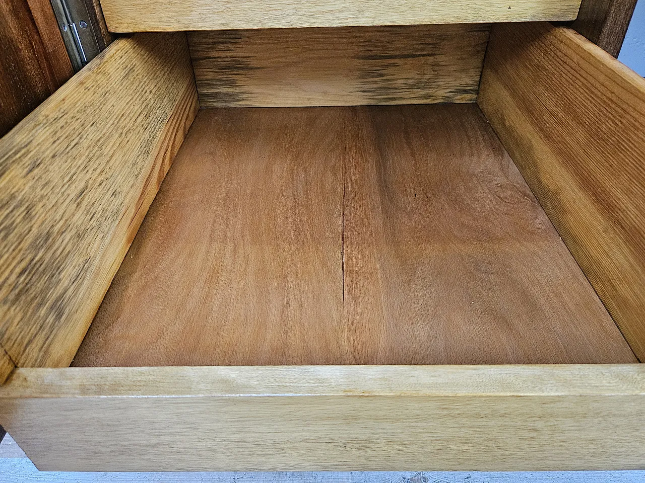 Open desk Art Decò in oak with drawers, 1930 29