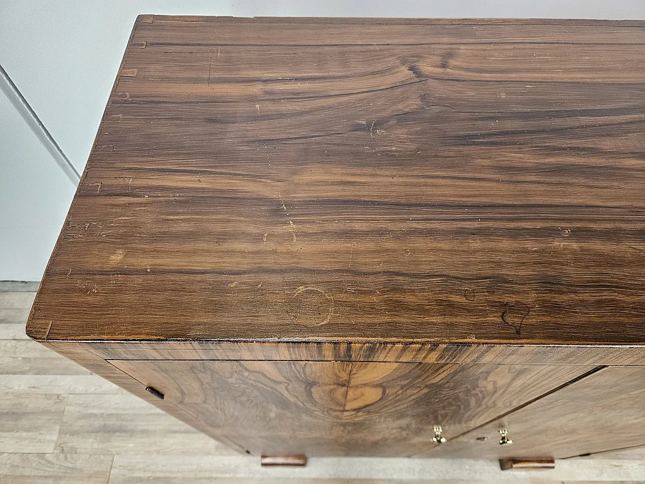 Sideboard in mahogany and fir with internal shelves, 1940s 6