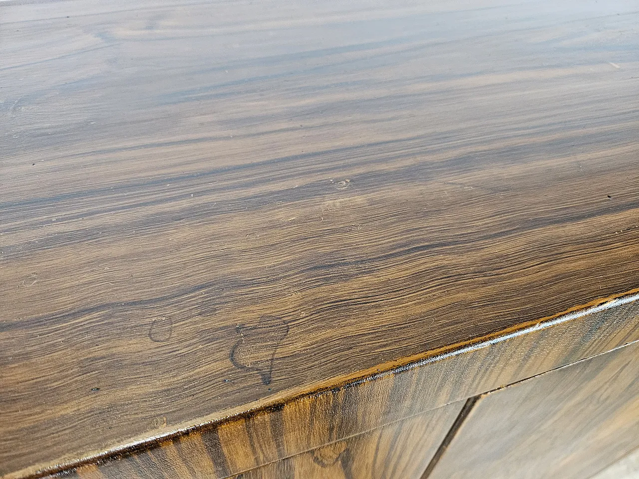 Sideboard in mahogany and fir with internal shelves, 1940s 7