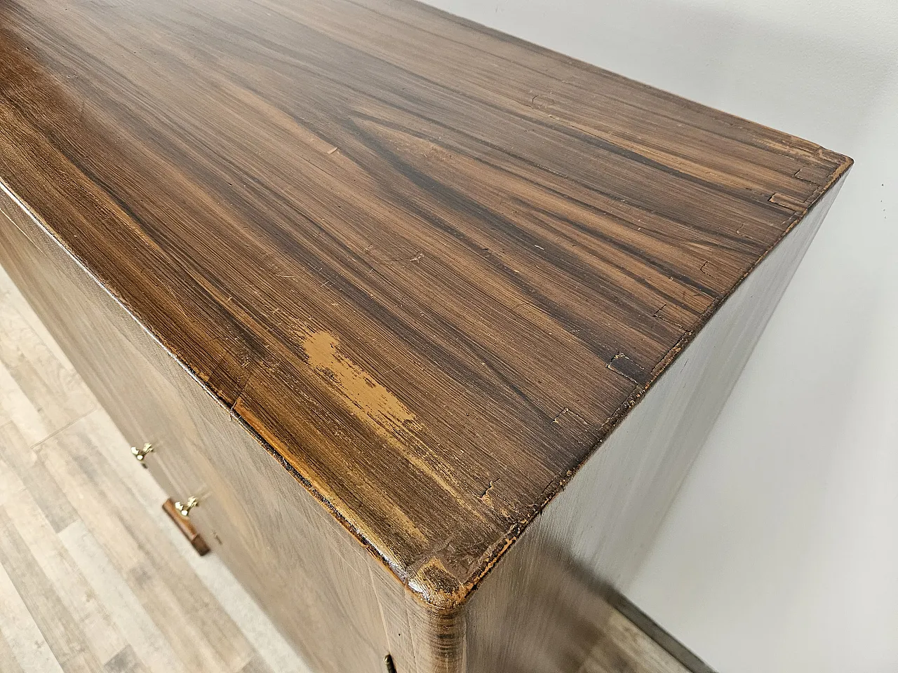 Sideboard in mahogany and fir with internal shelves, 1940s 8