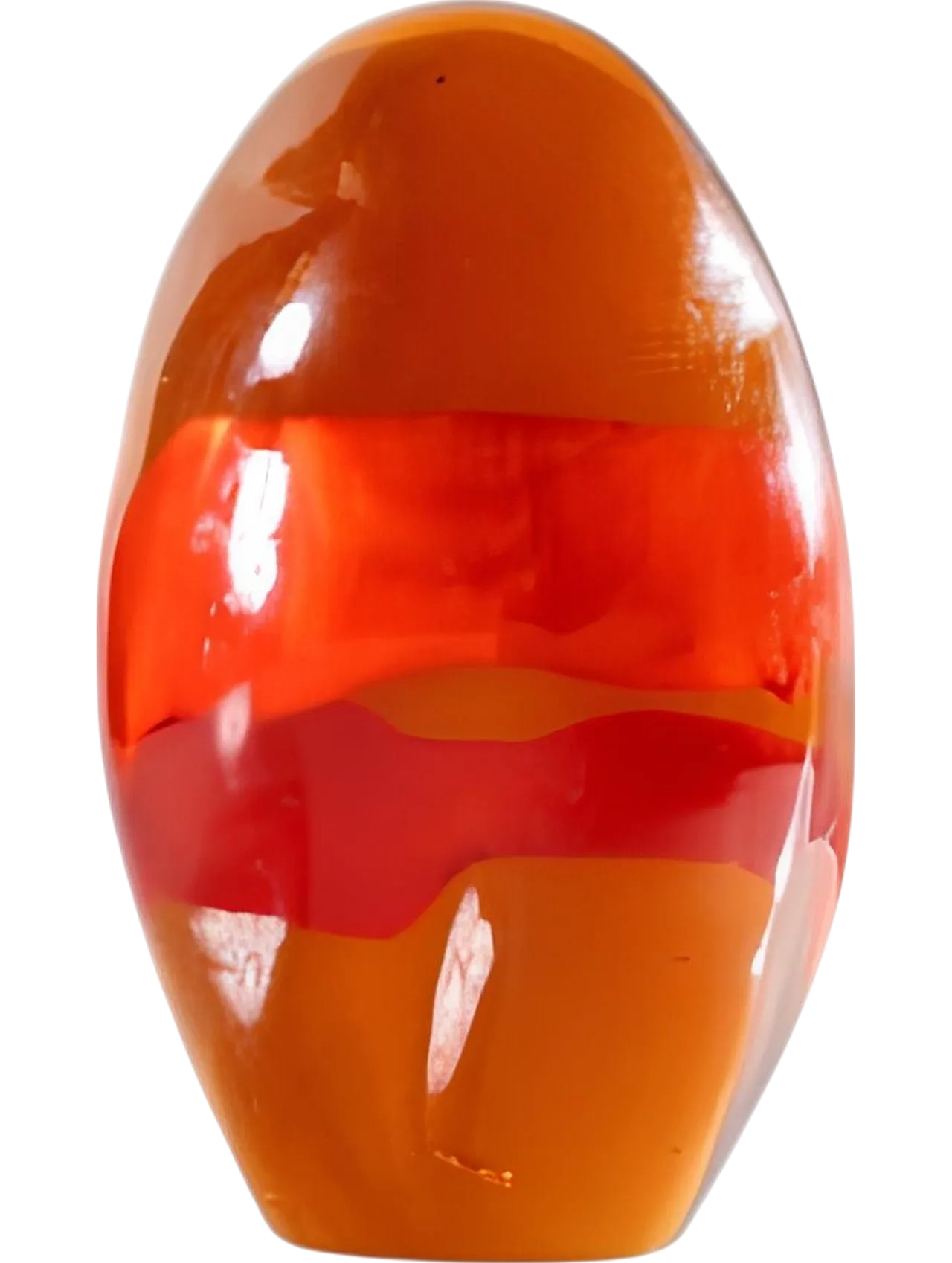 Presse-papier in vetro arancione di Murano dell'era spaziale, 1970 16