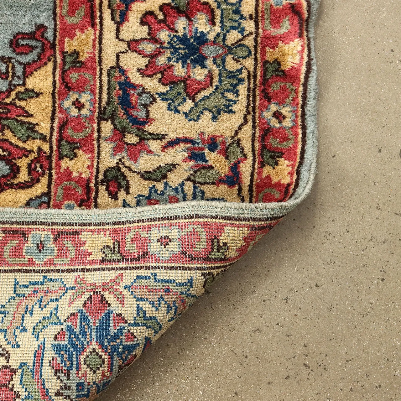 Antique Tabriz Carpet Cotton Wool Heavy Knot Romania 94 x 67 In 8