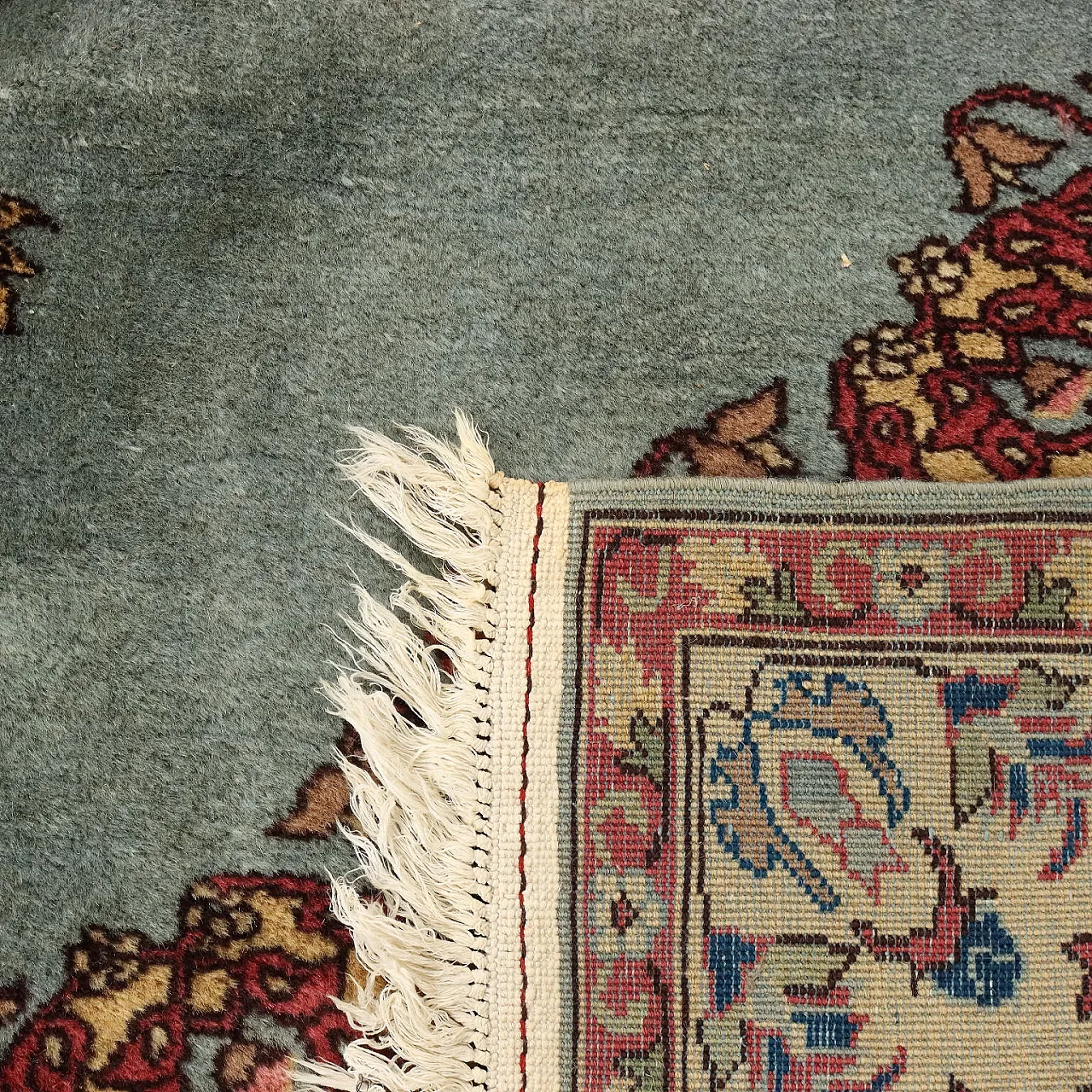 Antique Tabriz Carpet Cotton Wool Heavy Knot Romania 94 x 67 In 9