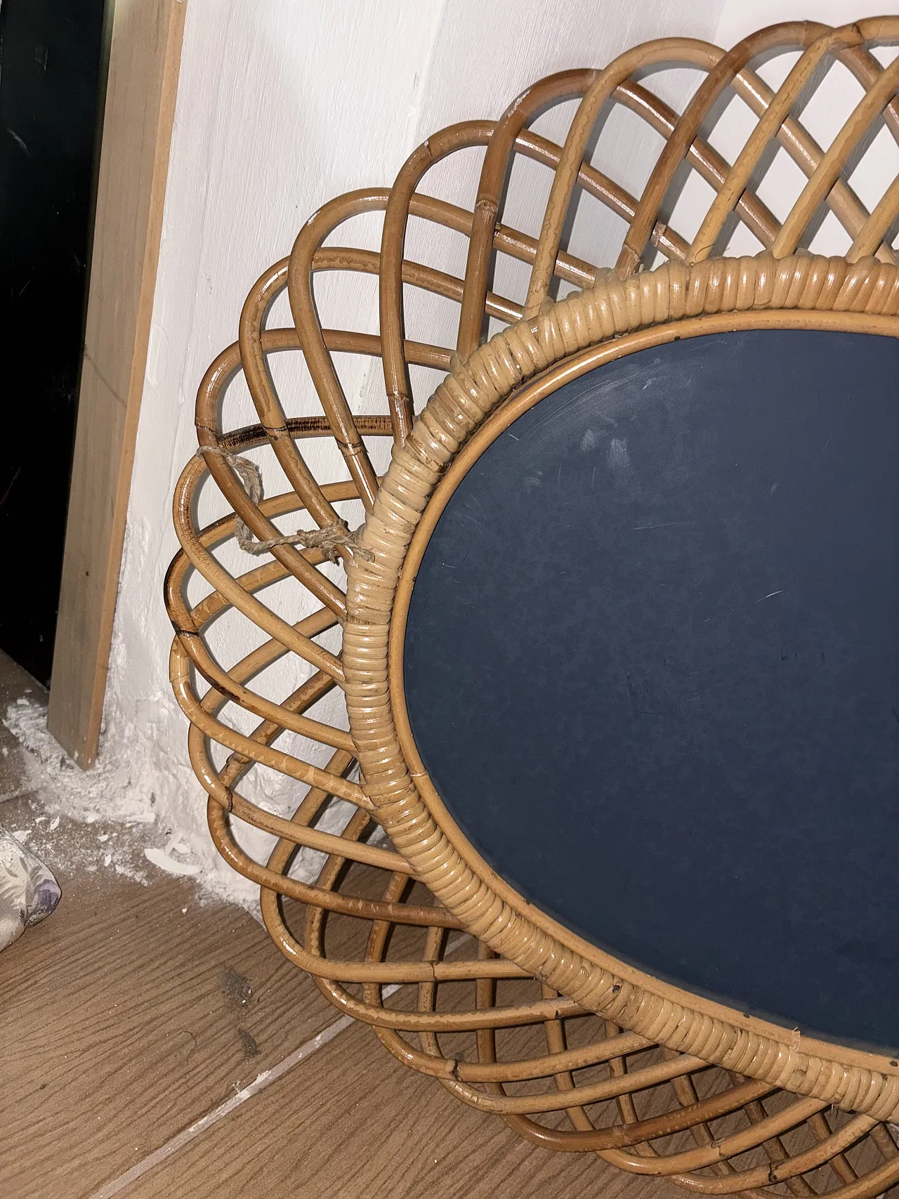 Specchio vimini di Franco Albini per Bonacina, anni '70 8