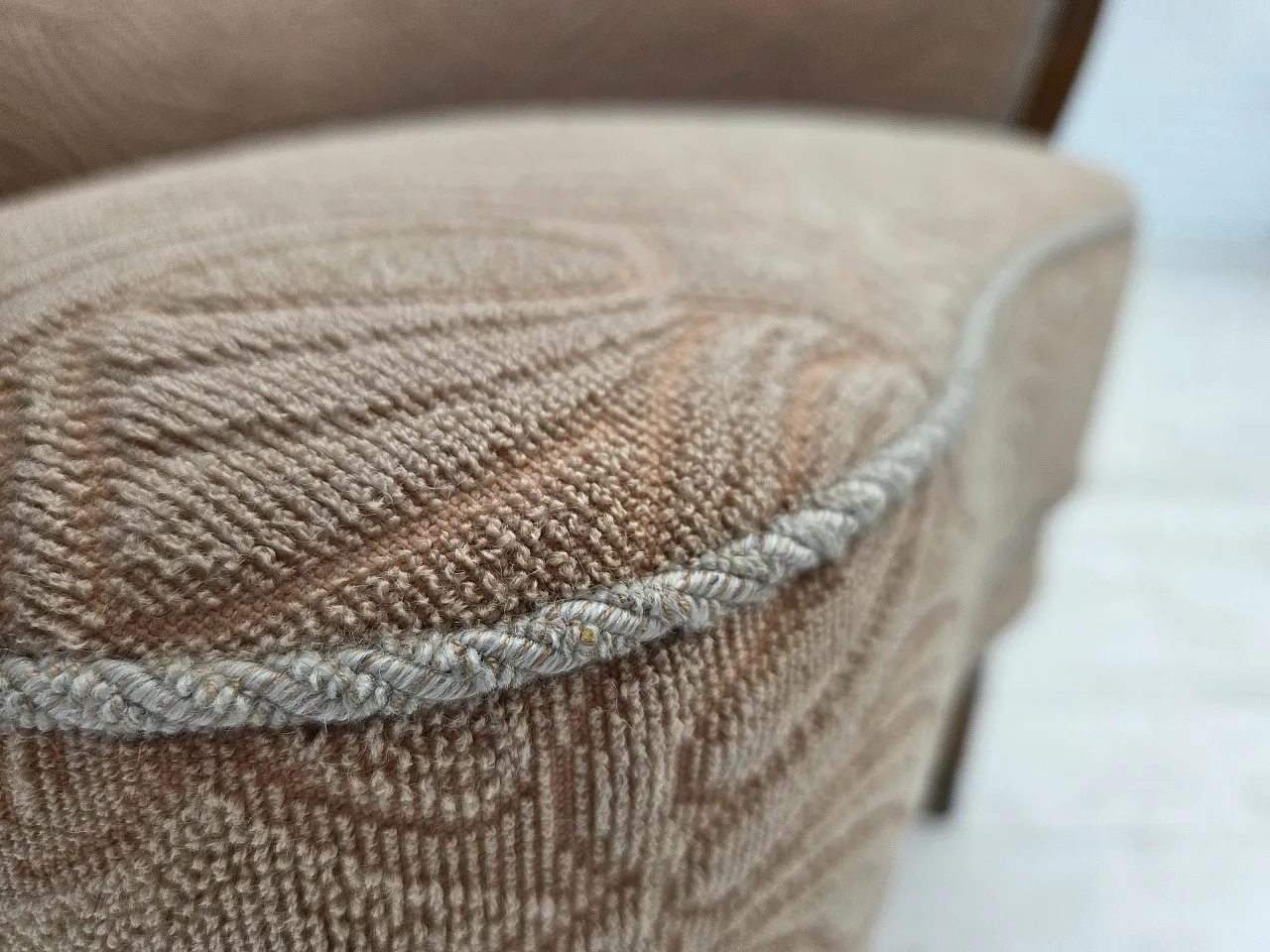 Danish armchair by Slagelse Møbelværk, blend wool fabric. 1960s 6