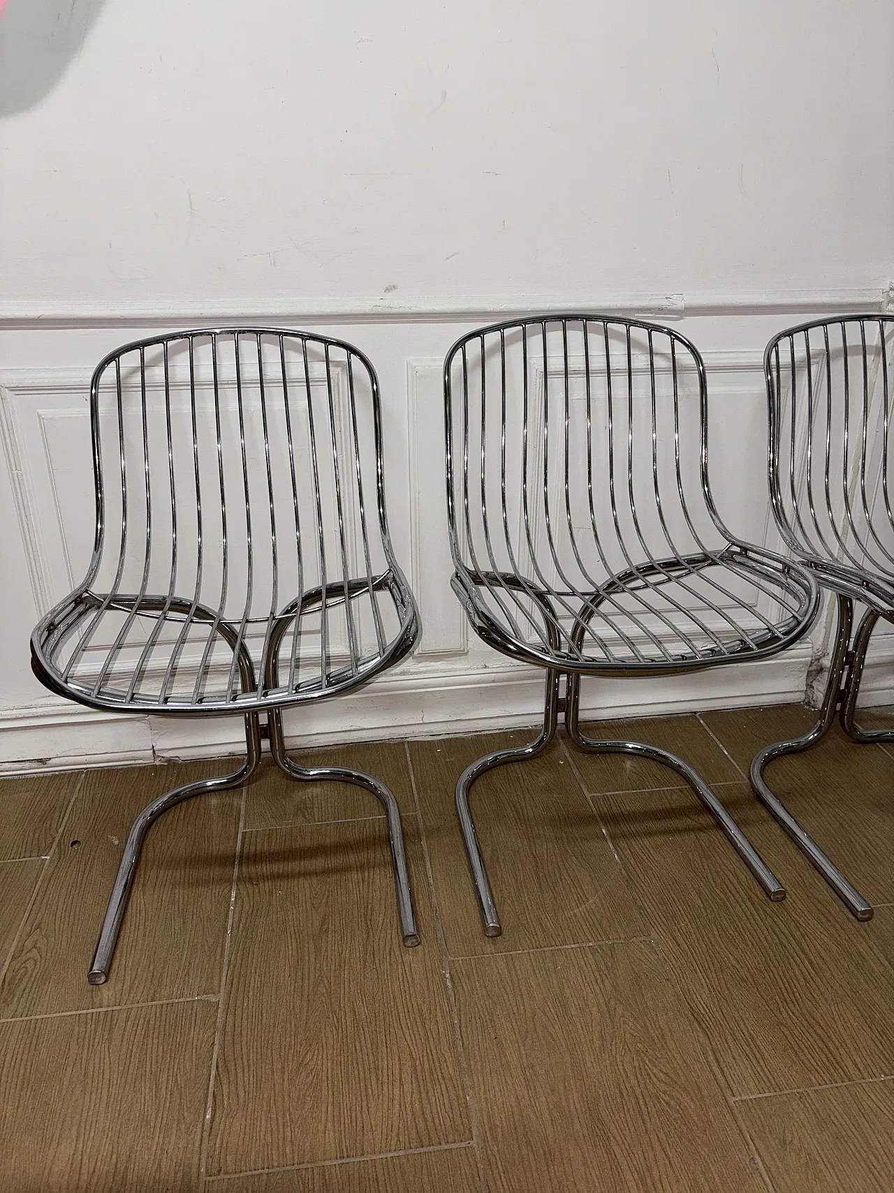 4 Sedie radio freccia di Gastone Rinaldi, anni '70 2