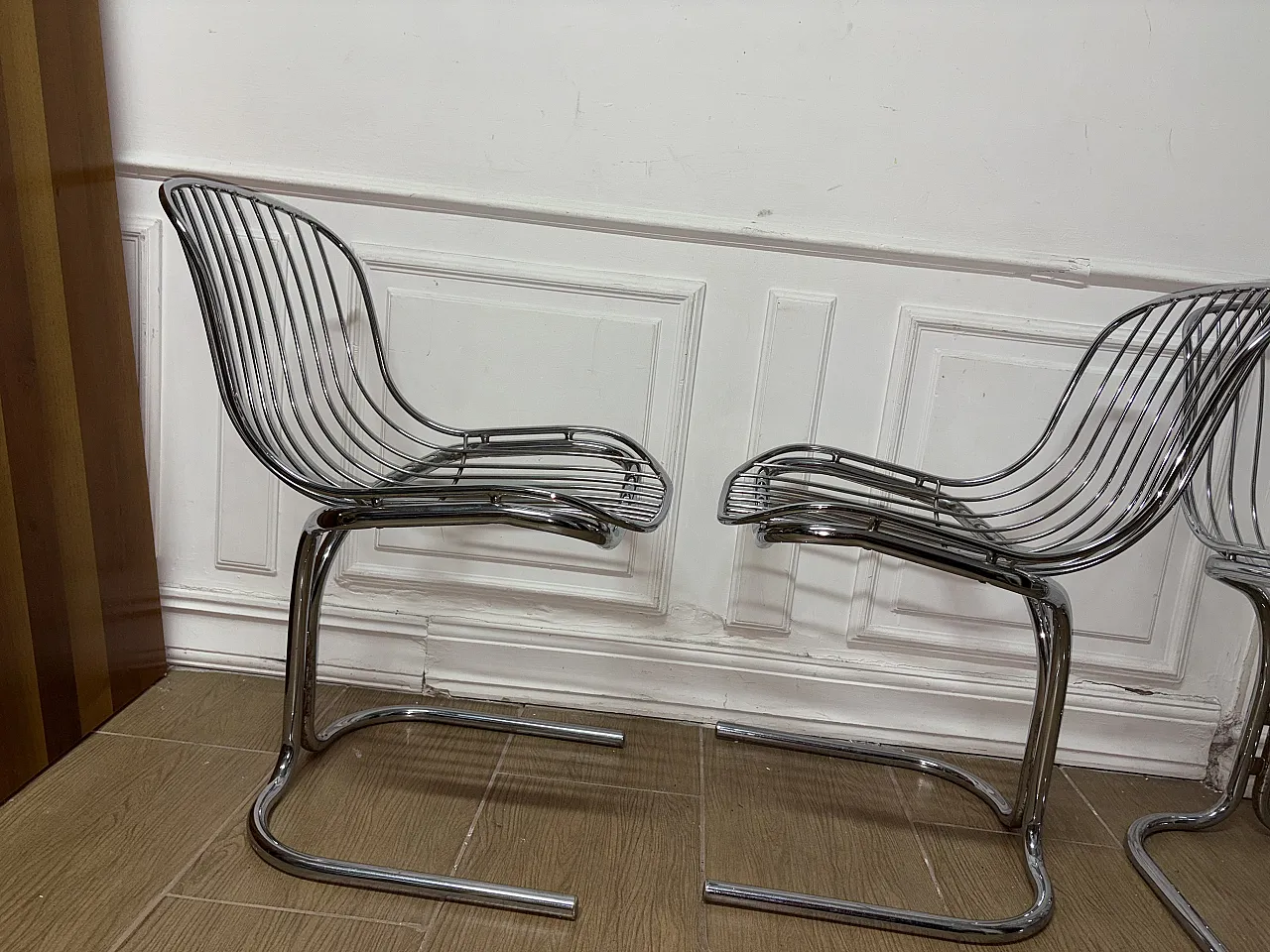 4 Sedie radio freccia di Gastone Rinaldi, anni '70 6