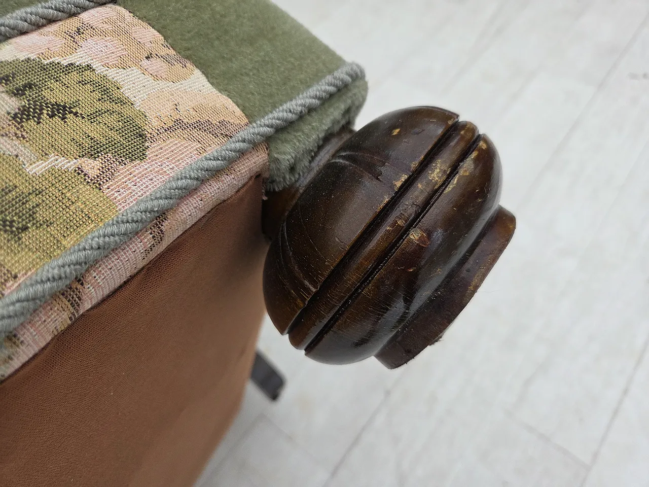 Danish relax armchair, green velour, 1970s 26