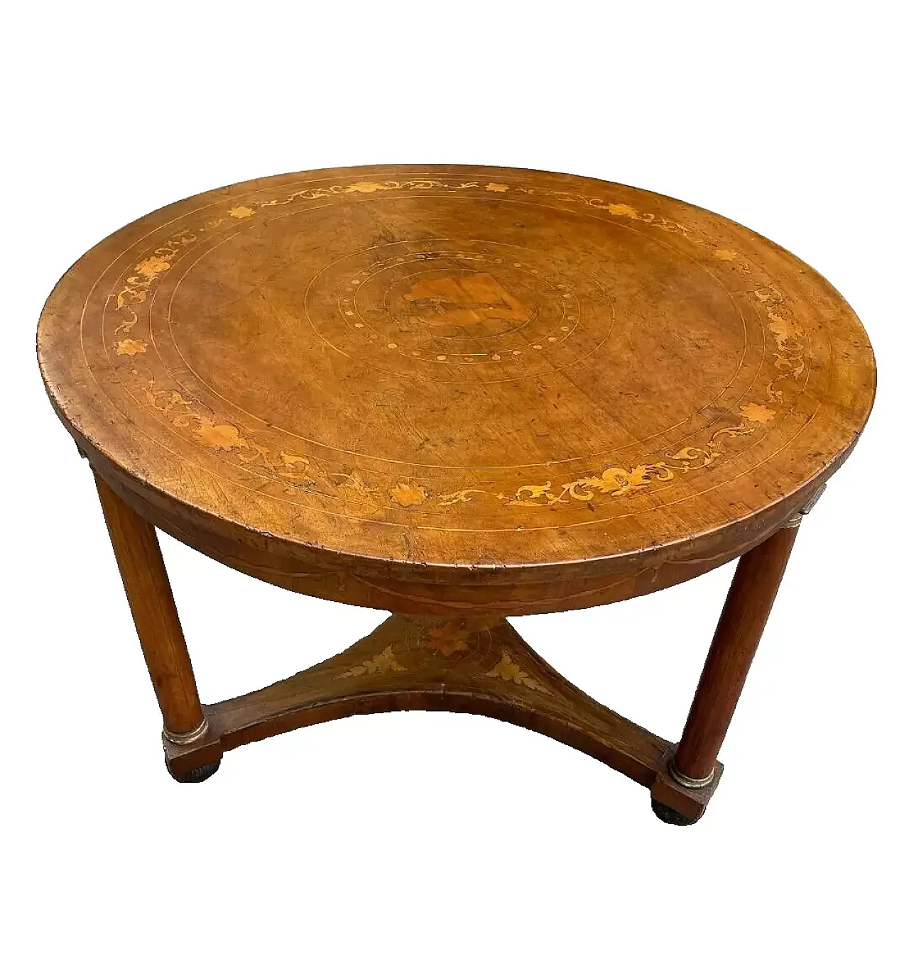 Inlaid Empire round table, early 19th century 2
