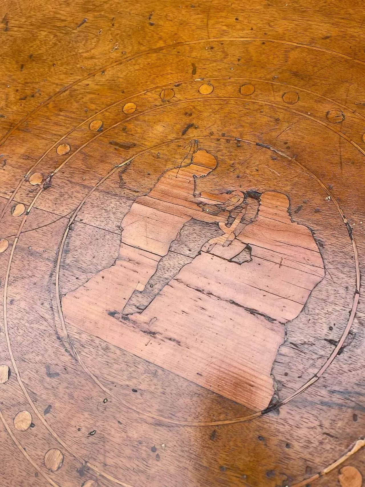 Inlaid Empire round table, early 19th century 11