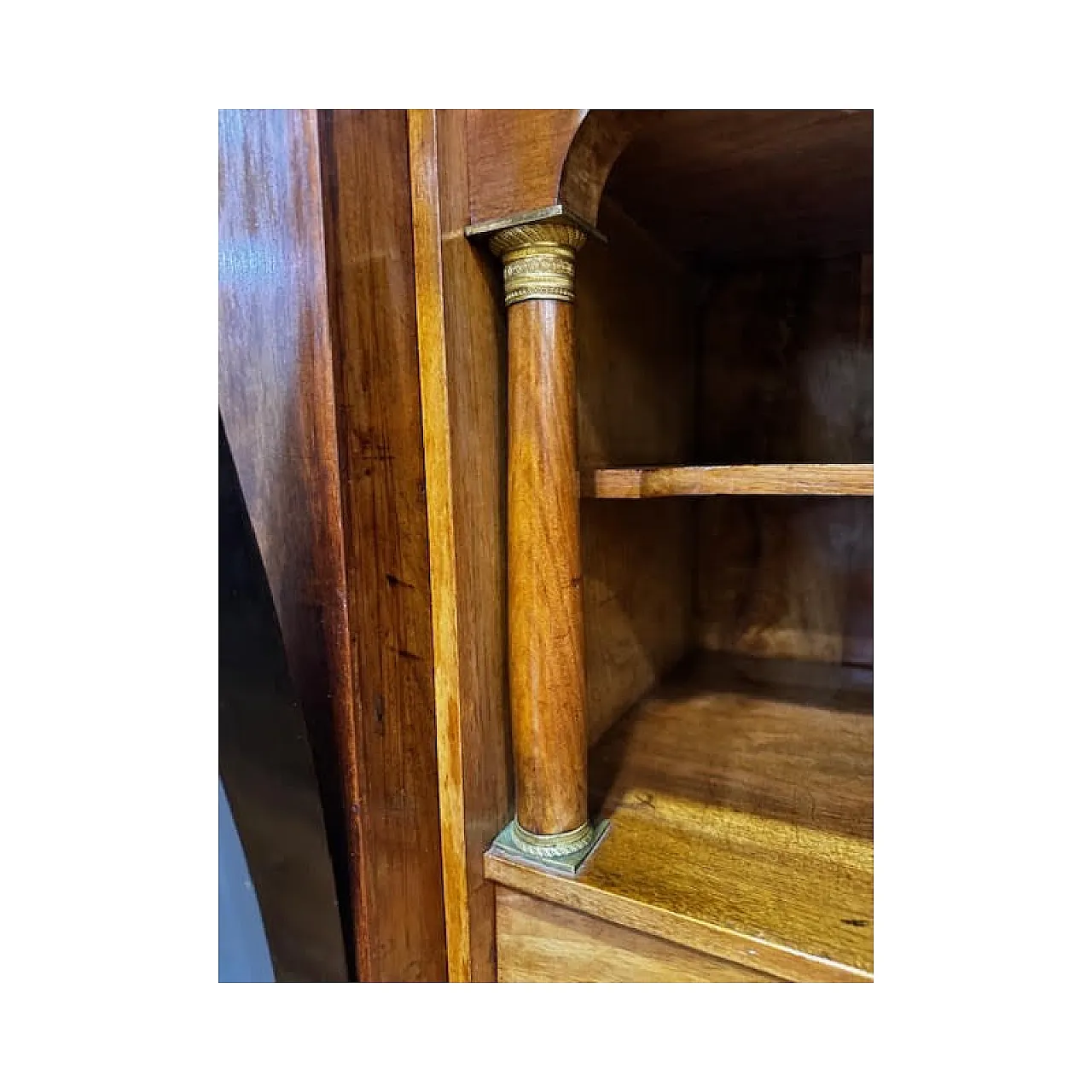 Secretaire in noce e piuma di noce, metà '800 6