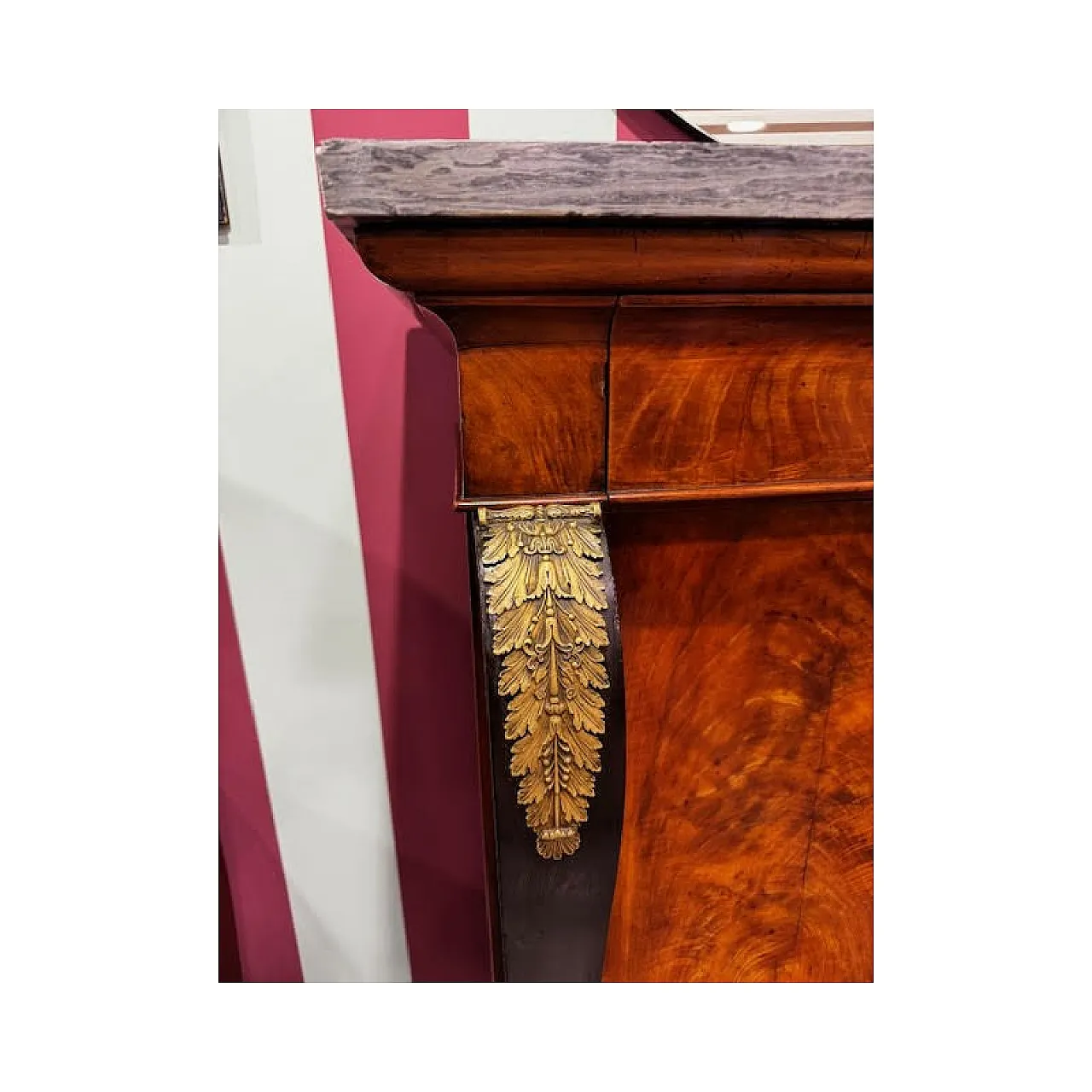 Secretaire in noce e piuma di noce, metà '800 12