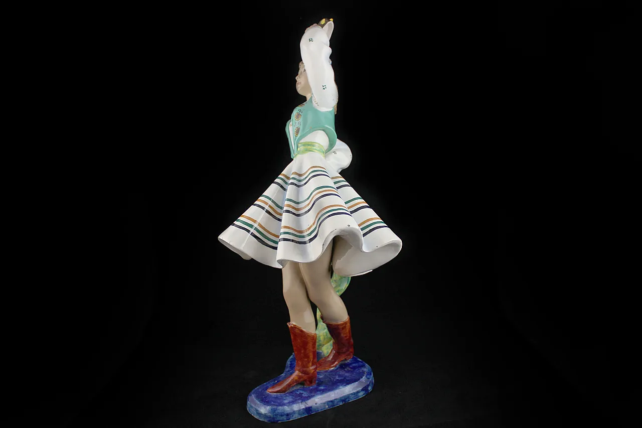 Ceramic Figure of a Dancing Girl from Le Bertetti, 1940s 2