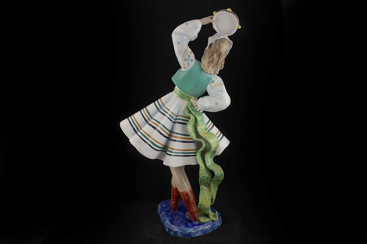 Ceramic Figure of a Dancing Girl from Le Bertetti, 1940s 3