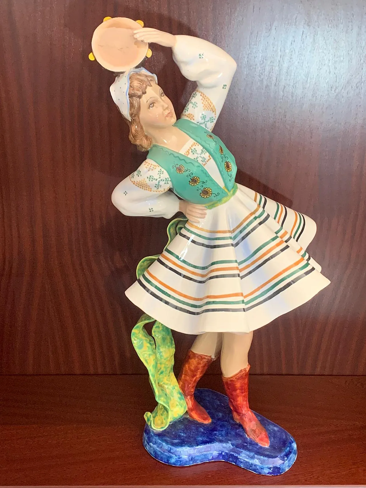 Ceramic Figure of a Dancing Girl from Le Bertetti, 1940s 4