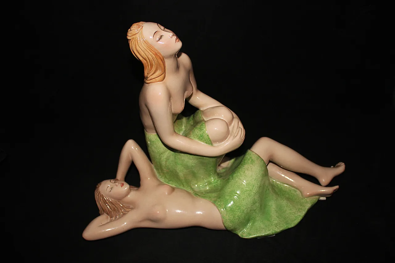 Ceramic Bathers in the Sun from Le Bertetti Turin, 1940 4